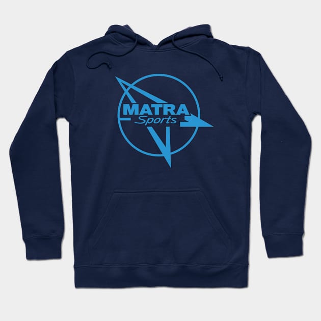 Vintage Matra Sports emblem - Matra blue Hoodie by retropetrol